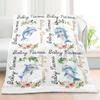 Novusopt Custom Baby Blankets for Boys with Dolphin Name Receiving Baby Blanket Boy Girl Neutral Sherpa Blanket Personalized Blanket Warm Fuzzy Blanket Newborn Nursery Receiving Blankets view 2