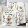 Novusopt Custom Baby Blankets for Boys with Honey Bee Name Receiving Baby Blanket Boy Girl Neutral Sherpa Blanket Personalized Blanket Warm Fuzzy Blanket Newborn Nursery Receiving Blankets view 3