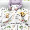 Novusopt Custom Baby Blankets for Boys with Honey Bee Name Receiving Baby Blanket Boy Girl Neutral Sherpa Blanket Personalized Blanket Warm Fuzzy Blanket Newborn Nursery Receiving Blankets view 4