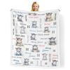 Novusopt Custom Baby Blankets for Boys with Hippo Name Receiving Baby Blanket Boy Girl Neutral Sherpa Blanket Personalized Blanket Warm Fuzzy Blanket Newborn Nursery Receiving Blankets view 1