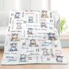 Novusopt Custom Baby Blankets for Boys with Hippo Name Receiving Baby Blanket Boy Girl Neutral Sherpa Blanket Personalized Blanket Warm Fuzzy Blanket Newborn Nursery Receiving Blankets view 2