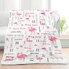 Novusopt Custom Baby Blankets for Boys with Flamingo Name Receiving Baby Blanket Boy Girl Neutral Sherpa Blanket Personalized Blanket Warm Fuzzy Blanket Newborn Nursery Receiving Blankets view 2
