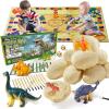 Dino Fossil Eggs Dinosaur Toys - 12 Dinosaur Eggs Dig Excavation Kit w Play Mat for Kids Ages 5-7 Easter Basket Essentials STEM Toy Christmas Birthday Gift for Boys Girls 3 4 5 6 7 8 + 8-13 Years Old view 1