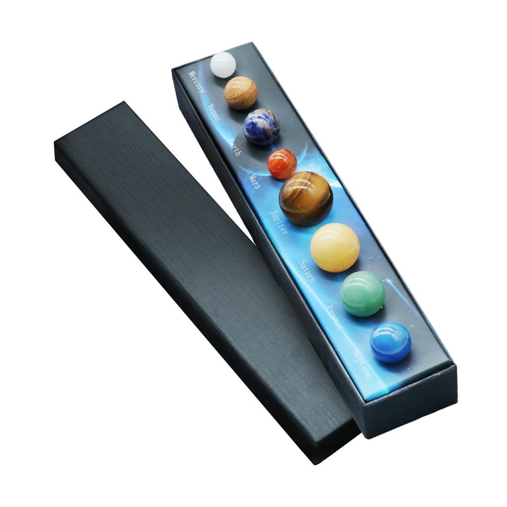 Dualoai Kids Solar System Planets Eight Planets Stones Planets Solar System Model for Office, Boxed