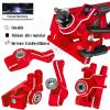 RCMYou Upgrades Part for 1/10 Slash 4x4/ Slash 4x4 VXL,Alloy Suspension Arm,Shock Absorber,Caster Block,Steering Blocks,Stub Axle Carriers,Steering Bellcranks,Body Mounts,Red view 3