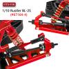 RCMYou Upgrades Part for 1/10 Rustler 4x4 VXL/Rustler 4x4,Alloy Turnbuckles Camber Links,Suspension Arm,Caster Block,Steering Blocks,Rear Stub Axle Carriers,Steering Bellcranks,Shock Tower,Red view 2