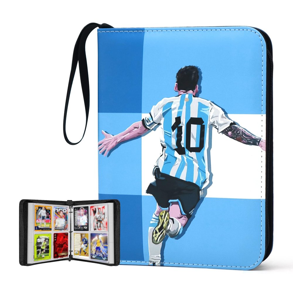400 Pockets Soccer Card Binder for Soccer Cards 2025 2026,Portable Waterproof Storage Bag with Removable Sleeves for Topps Sports Cards Collectors
