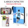 400 Pockets Soccer Card Binder for Soccer Cards 2025 2026,Portable Waterproof Storage Bag with Removable Sleeves for Topps Sports Cards Collectors view 3
