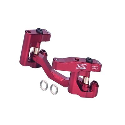 GPM Aluminum 7075 Steering Set for 1/18 Granite Grom Mega 380 ARA2102 1/18 Typhon Grom ARA2106 (Red) LOSI 1/12