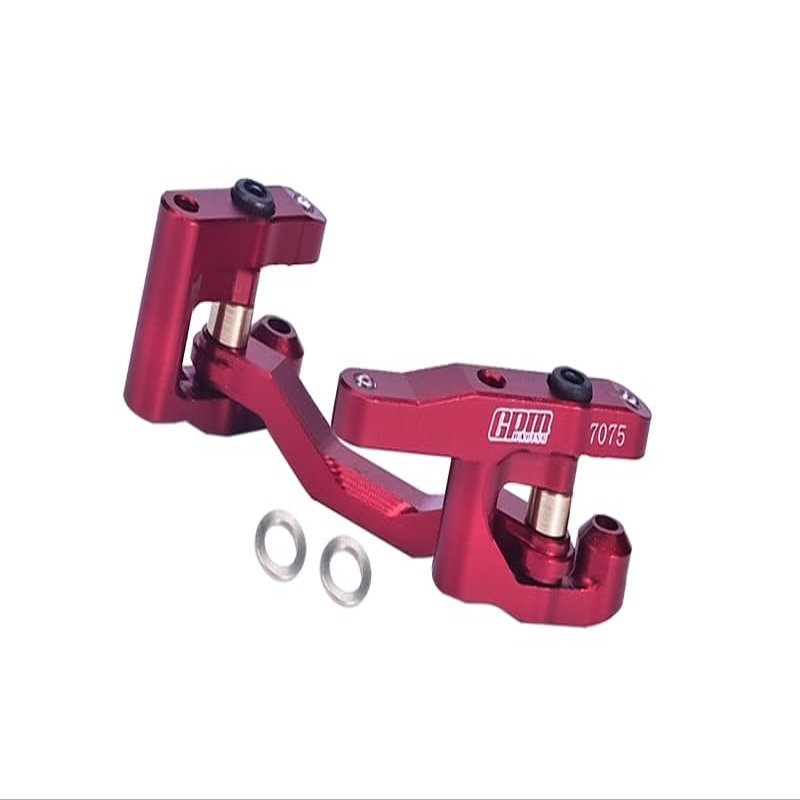 GPM Aluminum 7075 Steering Set for 1/18 Granite Grom Mega 380 ARA2102 1/18 Typhon Grom ARA2106 (Red) LOSI 1/12
