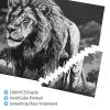 1000 Piece Jigsaw Puzzle for Adults Personalized Picture Puzzle Lion Black White Illustration Customized Wooden Puzzle for Family, Birthday, Wedding, Game Nights Gifts, 29.5"x19.7" view 3