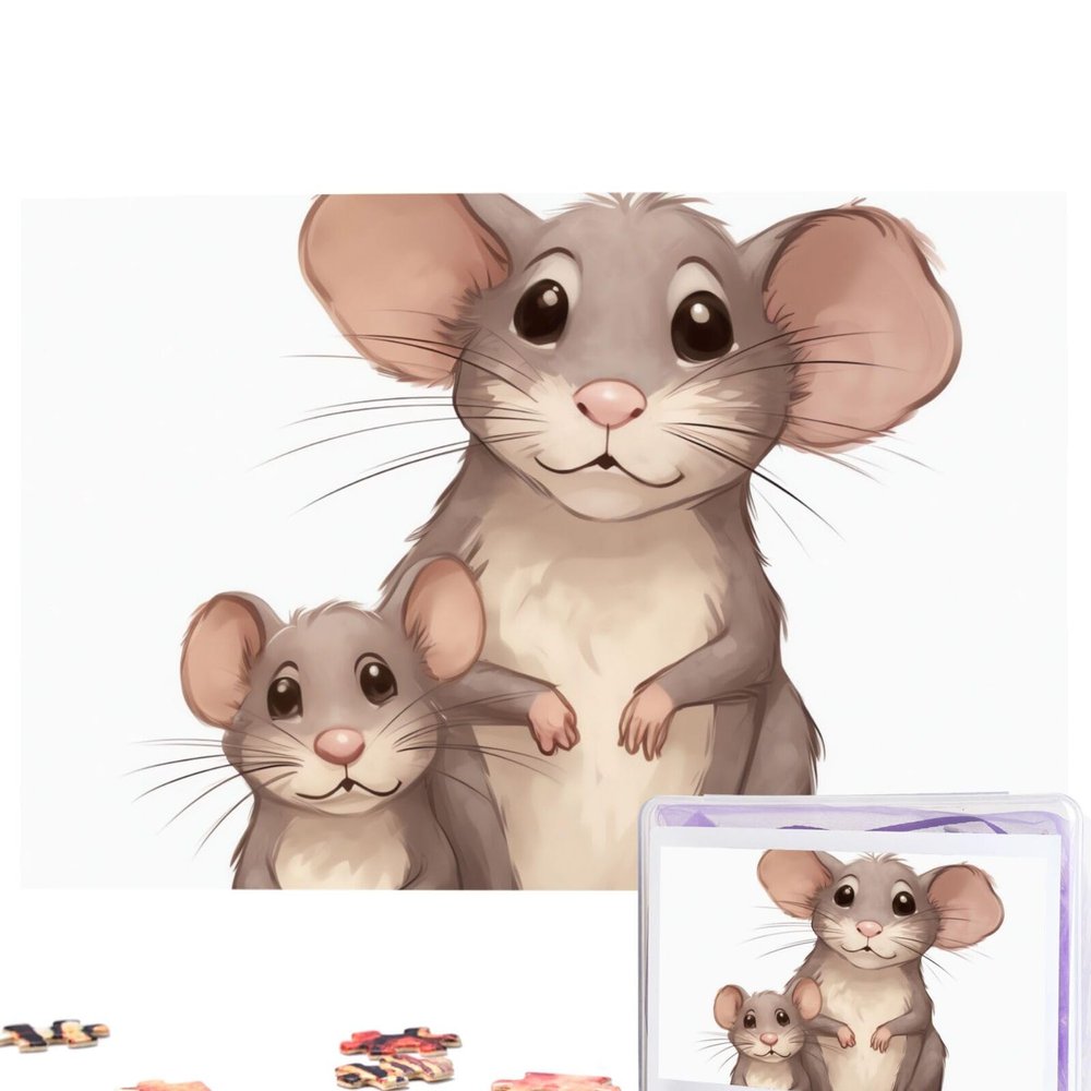 Rats Puzzles Personalized Puzzle 1000 Pieces Jigsaw Puzzles from Photos Picture Puzzle for Adults Family (29.5" x 19.7")