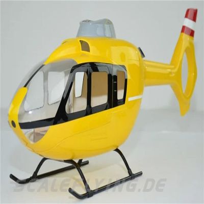 PurAr 500 Size EC-135 Yellow Painting Austrian RC Helicopter Fuselage EC135 Scale