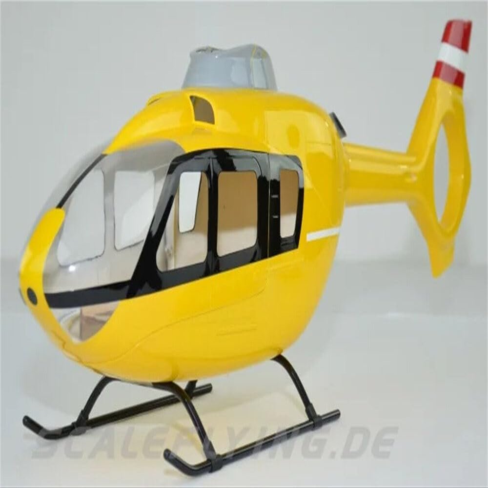PurAr 500 Size EC-135 Yellow Painting Austrian RC Helicopter Fuselage EC135 Scale