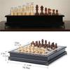 15 "Wooden Chess Set, Large Size Board, Built-in Storage Drawer - 2 Extra Queens - Wooden Chess Pieces - Gift wrap, Adult and Children's Board Games view 4
