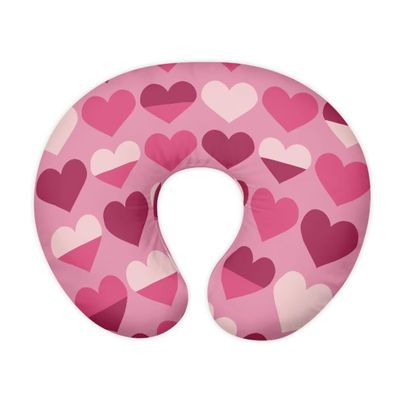 Jeiento Valentine's Day Nursing Pillow Covers Pillowcase for Wife Pink Heart Print Breastfeeding Pillow Slipcover Premium Quick-Dry Fabric Cover for Breastfeeding and Bottle Feeding