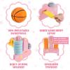 Costzon Giant 4-in-A-Row, Jumbo 4-to-Score Giant Game w/Basketball Hoop, Ring Toss, Quick-Release Slider, 42 Jumbo Rings, Indoor Outdoor Family Connect Game for Kids & Adults, Backyard Games view 4