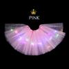 4 Pcs Pink Girls Light up Tutu Skirt Light Up Dancing Skirt Tulle Ballet Dress Up,3 Layered Sparkly Party Tutu Costume for 2-8 Year view 3