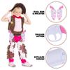 ArtCreativity Pink Cowgirl Holster and Western Toy Gun Set - Pink Toy Gun with Holster for Girls Cowgirl Costume, 2 Gun Toys, and Brown Western Belt - Cowgirl Accessories for Girls Halloween Costume view 3
