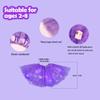4 Pcs Purple Girls Light up Tutu Skirt Light Up Dancing Skirt Tulle Ballet Dress Up,3 Layered Sparkly Party Tutu Costume for 2-8 Year view 3