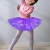 4 Pcs Purple Girls Light up Tutu Skirt Light Up Dancing Skirt Tulle Ballet Dress Up,3 Layered Sparkly Party Tutu Costume for 2-8 Year view 4