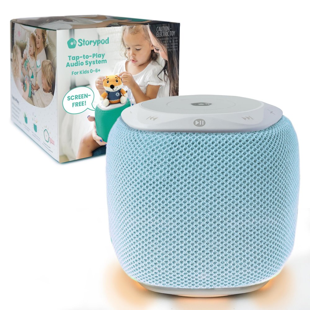 Storypod The Learning-First Audio Play System | Starter Set Plus Interchangeable Baby Blue Sleeve | Interactive Educational Toy & Storyteller | Boys & Girls | Young Kids | Toddlers & Preschoolers