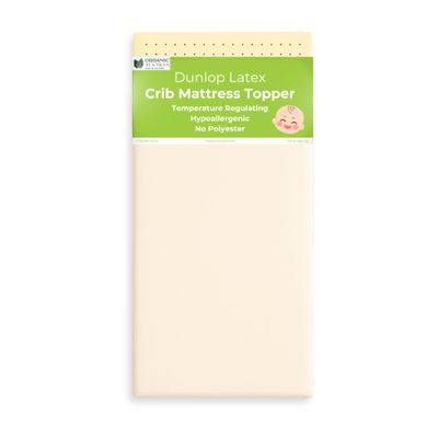 ORGANIC TEXTILES Organic Latex Baby Dual Zone Playard Mattress Topper with Wool Cover - Made in USA - 3" (Playard, 38"x26")