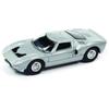1965 GT40 MK1 Silver Metallic Vintage Muscle Limited Edition 1/64 Diecast Model Car by Auto World 64372-AWSP107A view 1