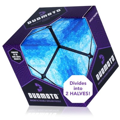 Duomoto Magnetic Transforming Cube - Shape Shifting Double Creativity Puzzle w/ 96 Rare Earth Magnets - Transforms Into Over 100 Shapes - by Fun in Motion Toys - Creators of Shashibo & Cubendi