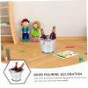 1 Set Dollhouse Beer Bucket Beer Cooler Dollhouse Metal Buckets for Party Mini Food Pages Cube Galvanized Miniature 8g view 3