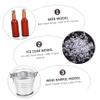 1 Set Dollhouse Beer Bucket Beer Cooler Dollhouse Metal Buckets for Party Mini Food Pages Cube Galvanized Miniature 8g view 4