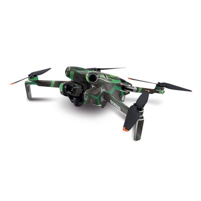 MightySkins Glossy Glitter Skin Compatible with DJI Mini 4 Pro - Green Hex | Protective, Durable High-Gloss Glitter Finish | Easy to Apply, Remove, and Change Styles