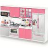 Doll Kitchen Playset for Kids, My Modern Mini Kitchen House Furniture Pretend Play Toy Accessories Set with Realistic Lights & Sounds for Toddlers, Girls (4-in-1) view 1