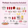 Doll Kitchen Playset for Kids, My Modern Mini Kitchen House Furniture Pretend Play Toy Accessories Set with Realistic Lights & Sounds for Toddlers, Girls (4-in-1) view 2