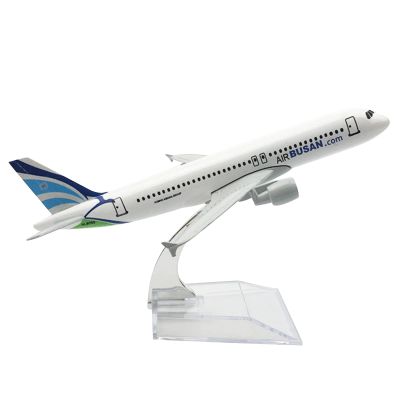 ZEZEFUFU 1:400 Airplane Model A320 Air BUSAN Metal Plane Model Home Office Decoration Gifts
