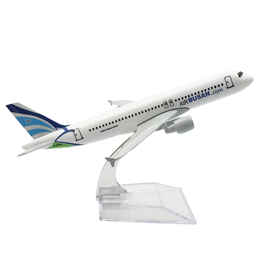 ZEZEFUFU 1:400 Airplane Model A320 Air BUSAN Metal Plane Model Home Office Decoration Gifts