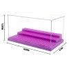 WMM Minifigure Display Case for Action Figures Blocks, Dustproof Acrylic Display Box Storage with 3 Movable Steps for Collection Models Minifigures, Bricks Blocks Toys view 2