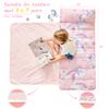 Lasoftan Toddler Nap Mat with Pillow and Blanket, Extra Large Rolled Napping Mats, Toddler Nap Mat for Boys Girls,Kids Sleeping Mat for Daycare, Preschool Travel Camping, Unicorn view 4