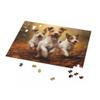 Animal Fox Terrier in Autumn Park Jigsaw Puzzle 1000 Piece Wooden Adults Children Puzzles Art DIY Leisure Game Fun Toy Gift Suitable Family Friends (Dogs in Forest) view 2