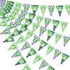 Golf Party Decorations for Men - 3pcs Blue and Green Golf Triangle Banners, Golf Birthday Party Decorations, Triangle Bunting Flag Garland for Sports Golf Bachelor Party Supplies view 1