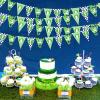 Golf Party Decorations for Men - 3pcs Blue and Green Golf Triangle Banners, Golf Birthday Party Decorations, Triangle Bunting Flag Garland for Sports Golf Bachelor Party Supplies view 2