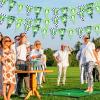 Golf Party Decorations for Men - 3pcs Blue and Green Golf Triangle Banners, Golf Birthday Party Decorations, Triangle Bunting Flag Garland for Sports Golf Bachelor Party Supplies view 3