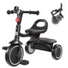 besrey Toddler Tricycle with Bell, Kids Tricycle Age 18 Months to 5 Years, Kids Trike, Toddler Bike for 1.5-5 Year Olds, Baby Trike, Gifts & Toys for Boys & Girls, Black view 1