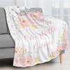 Seamaid Custom Baby Blankets for Girls Personalized Name Blanket for Kid Personalized Baby Gifts Custom Princess Crown Blanket for Girls - Silver Floral Crown 40x50in view 2