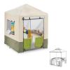 Hadisi Outdoor Kids Playhouse Cover,600D Heavy Duty Waterproof Play House Covers,56" W x 56" D x 60" H,Suitable for All Around Playtime Patio with Canopy Playset -Beige view 1