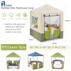 Hadisi Outdoor Kids Playhouse Cover,600D Heavy Duty Waterproof Play House Covers,56" W x 56" D x 60" H,Suitable for All Around Playtime Patio with Canopy Playset -Beige view 2