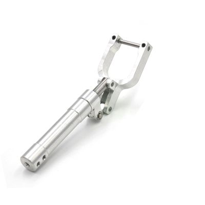 VERBANA RC Airplane Model Aluminum 6mm Hole 95mm-195mm Damping Kneeling Nose Landing Gear Spare Part for 3-4kg RC Airplane Plane Accessories (Color : D6mm- H95mm)