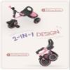 besrey Toddler Tricycle with Bell, Kids Tricycle Age 18 Months to 5 Years, Kids Trike, Toddler Bike for 2-4 Year Olds, Baby Bike, Gifts & Toys for Boys & Girls, Pink view 2