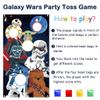 ERguanfoiun Galaxy Wars Toss Games with 4 Bean Bags - Indoor Outdoor Fun Throwing Game Backdrop Banner Party Activities Space Galaxy Wars Themed Birthday Party Favors Supplies Decoration for Kid Adult view 3