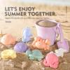 MarcZero 11Pcs Silicone Beach Toys,Modern Baby Beach Toys,Travel Friendly Beach Set,Eco Friendly Toy,Silicone Bucket, Shovel, 8 Sand Molds, Beach Bag,Silicone Sand Toys for Toddlers, Kids (Purple) view 3